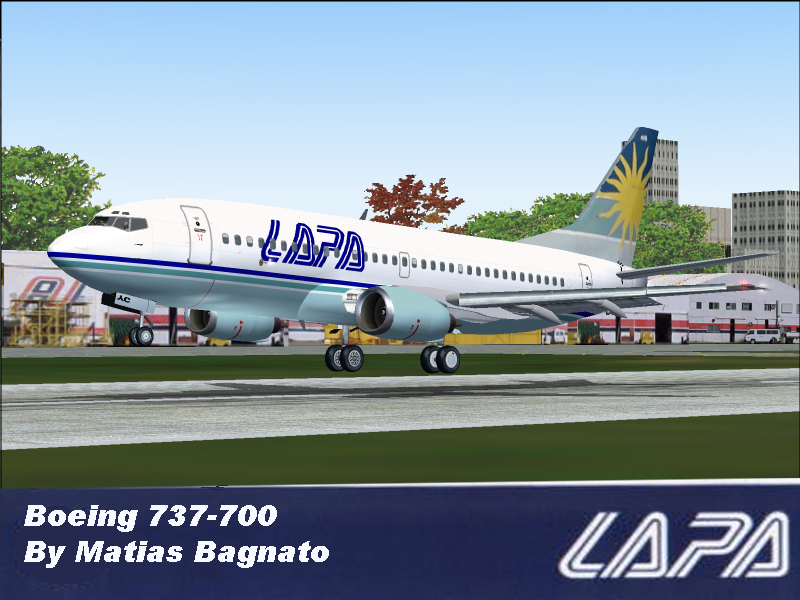 Boeing 737-700 Lapa Lineas Aereas It Features The Latest Reflection Including Dynamic Shin