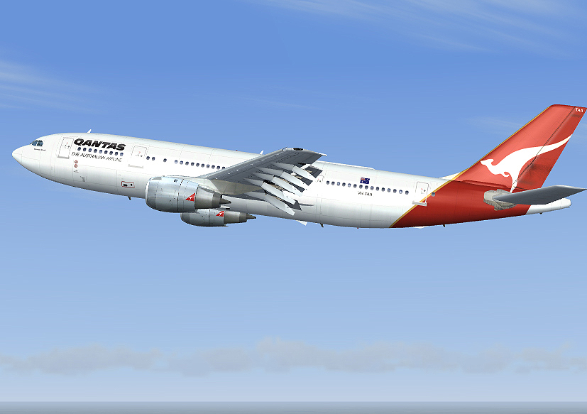 Fs2004 Qantas A300B4-200