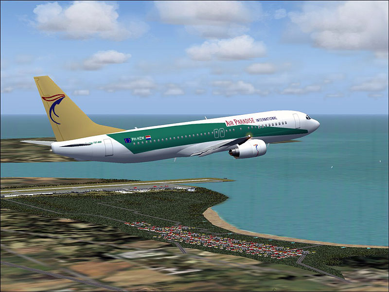 Fs2002/Fs2004 This Is My Repaint Of Fsp Boeing 737-800 In Air Paradise Indonesia Livery
