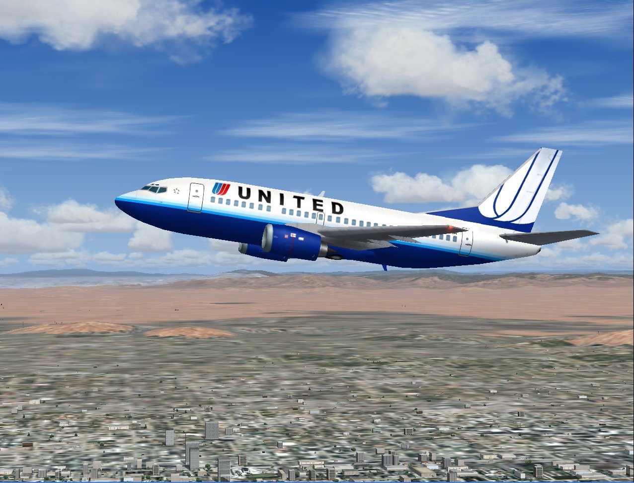 Ai Aardvarks Boeing 737-500 In United Airlines Brand-New Livery, For Ai Traffic, And Paint