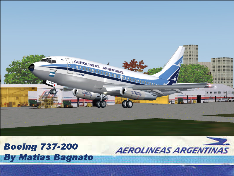 Boeing 737-200 Ffx Aerolineas Argentinas Old It Features The Latest Reflection Including D