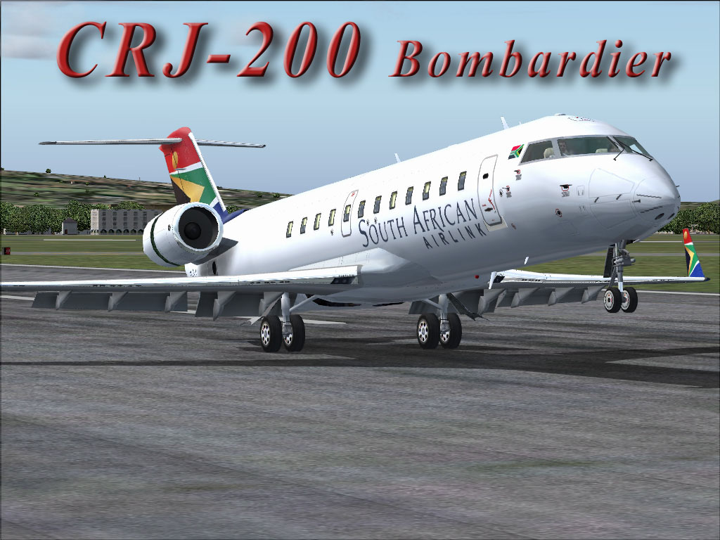 Fs2004 Posky Crj-200 South African Airlines This Aircraft Is Made By : Project Open Sky Mo
