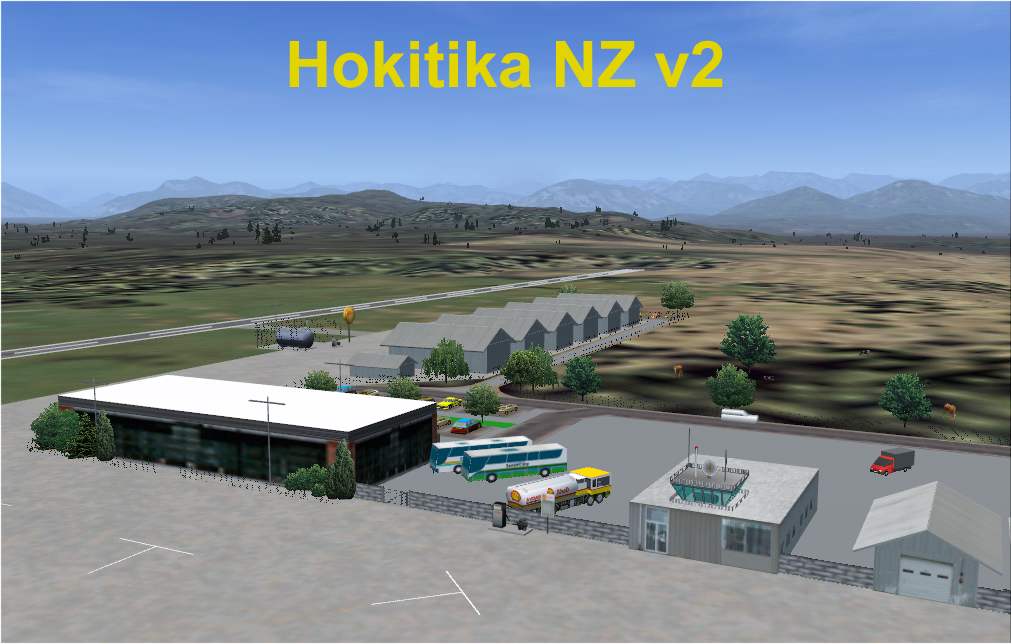Hokitika Airport, New Zealand Renovated Scenery For Fs9