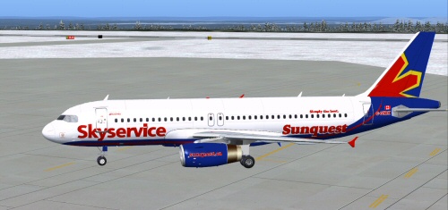 Ifdg A320-231 Skyservice/Sunquest Blue Fs2004 Repainted By:shane Strong Original By:ifdg B