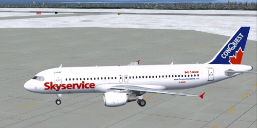 Ifdg A320-214 Skyservice/Conquest Flightsim Version:fs2004 Repainted By:shane Strong Origi