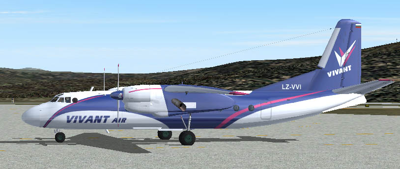 Fs2004 Vivant Antonov 24Rv Aircraft Of Bulgarian Charter Company, Circa 2003, Registration