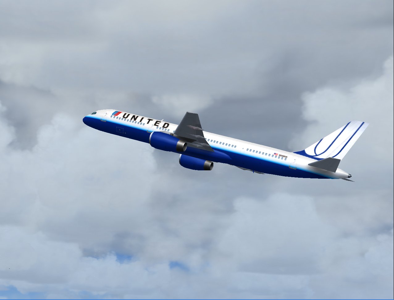 Ai Aardvarks Boeing 757-200 In United Airlines Brand-New Livery, For Ai Traffic, And Paint