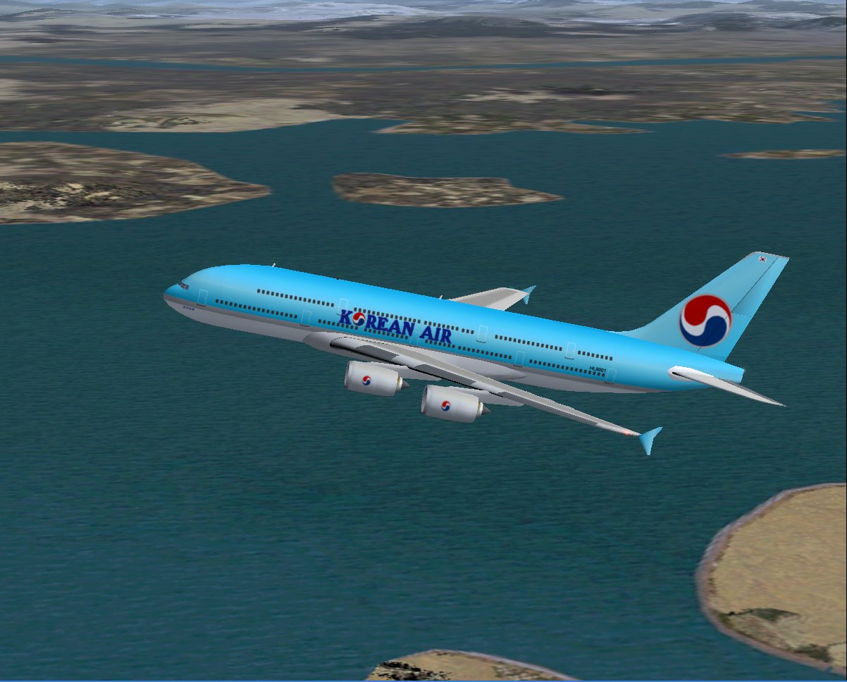 Mike Stones Excellent Airbus A380-100, In Korean Livery, Virtual Registration Hl9001
