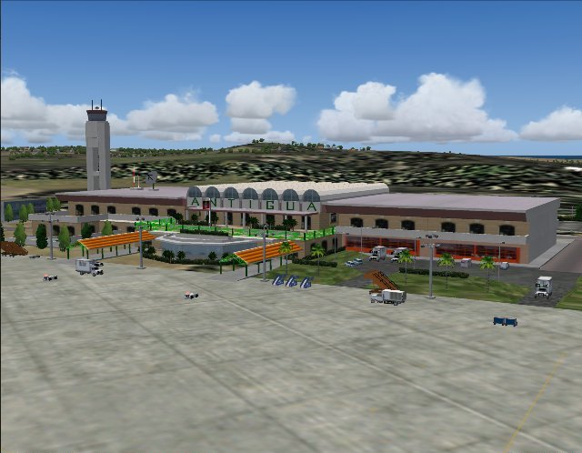 Vc-Bird Airport Of Antigua Island In Caribbean For Fs2004 By: Christian Delblond