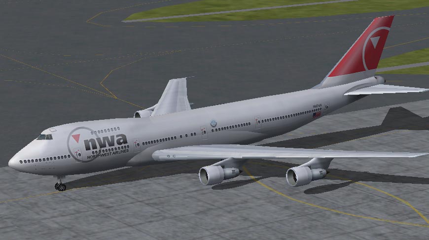 Northwest Airlines Boeing 747-200 & 400 For Fspainter Model