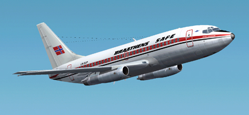 Boeing 737-200 Braathens Safe Ln-Sup Hw This Is Repainted Textures Of Erick Cantus New Boe