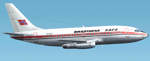 Boeing 737-200 Braathens Safe Ln-Sup Hw This Is Repainted Textures Of Erick Cantus New Boe