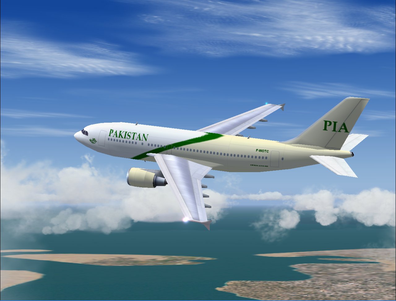 Fspainter Airbus A310 In Pakiastan International Airlines Stunning New Livery, Registratio