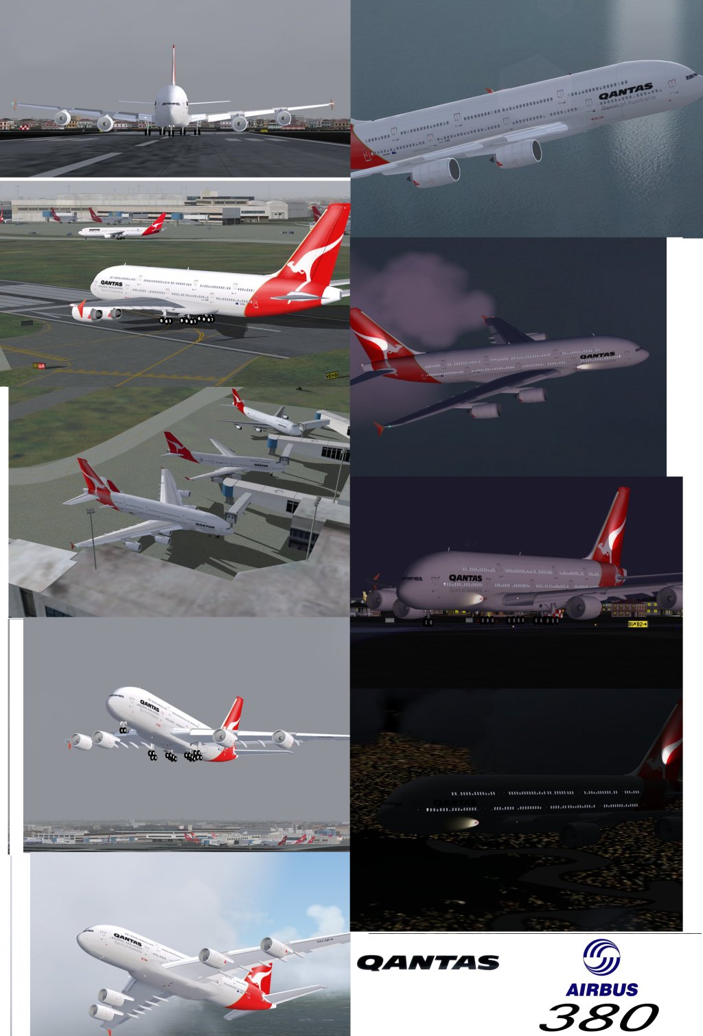 Mike Stones Qantas A380 The Following File Is Repainted Textures Of Mike Stones Airbus 380
