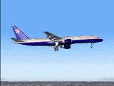 Boeing 757-222 United Airlines #N588Ua, Repainted In 32-Bit Chrome Textures, Using Project