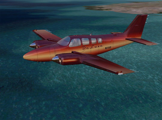 Fs2004 Beech Baron 58 Deluxe Red