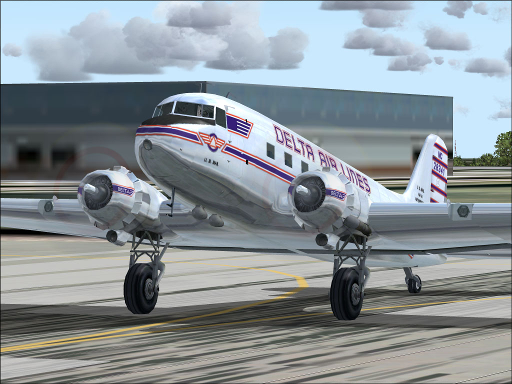 Deltas Famous Ship 41 Fs2004 Msfs Default Douglas Dc-3 Repaint Textures Exclusively By Ore