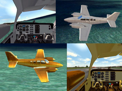 Fs2004 Beech Baron 58 Deluxe Textures Final 2 More Textures For The Msfs Default Beech-Bar