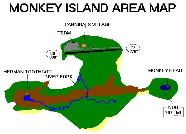 Fs98 Scenery For The Fictional Monkey Island From The Popular Adventure Games Of The Same