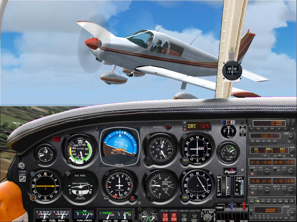 Piper Cherokee 180 Panel For Fs2004 Made By Marco Spada Using A Tailored Bitmap, Msfs Defa