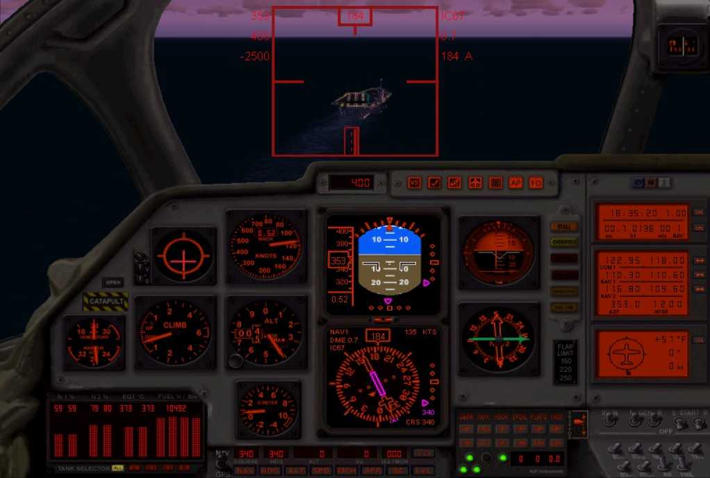 Fs2004 Grumman Ea-6B Prowler New 2D Panel Including All Nessesary Instruments Gauges (In X