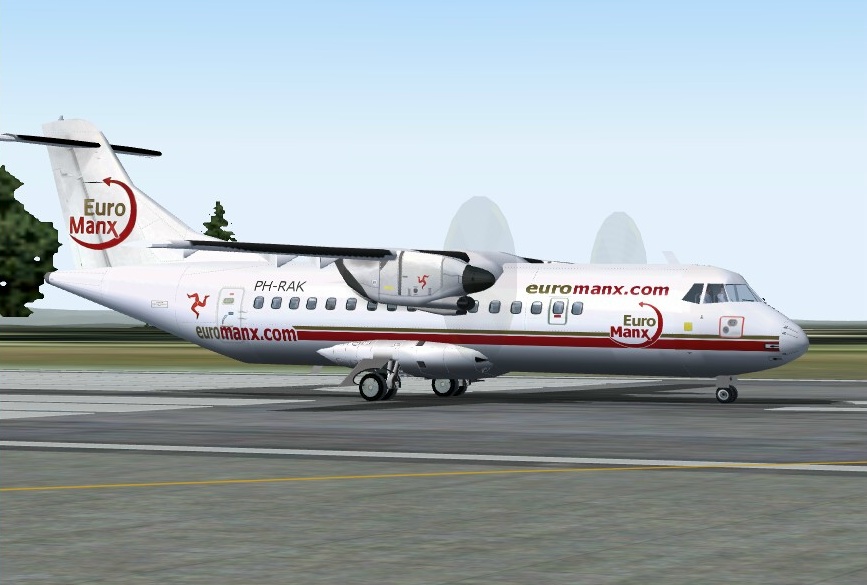 Fs2004 Textures Exclusively Euromanx Livery Of Eurowings Atr 42-300 Pro And Requires The E