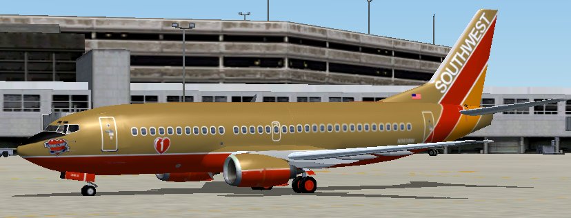 Fs2002/2004 Texture Files For The Ffx 737-300 As As Southwest Airlines Heroes Of The Heart
