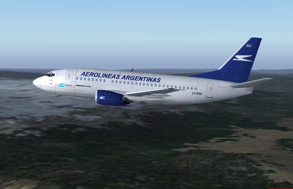 Fs2004 Ffx 737-500 Aerolineas Argentinas Complete Aircraft, Repainted In New Colors Of Aer