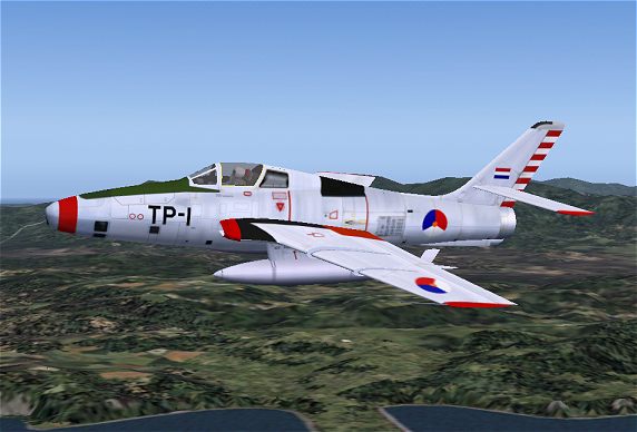 For Fs2002/2004 Rf-84F Thunderflash - Royal Netherlands Air Force (Koninklijke Luchtmacht