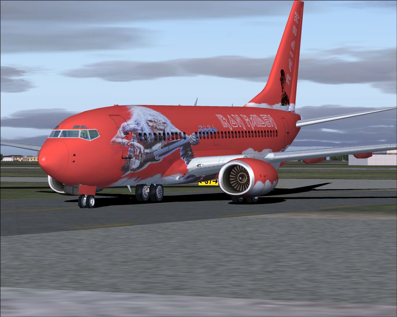 This Is A Custom Repaint Of The Kittyhawk Studios Boeing 737-700 Model In The Iron Maiden