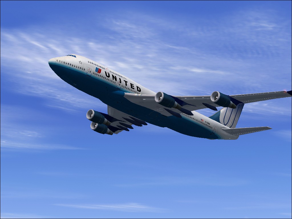 Project Opensky Boeing 747-422 United Airlines New Livery For Fs2002/2004