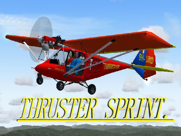 Fs2004/2002 Thruster Sprint Aircraft,9H-Umd From Island Microlight Club In Malta.aircraft