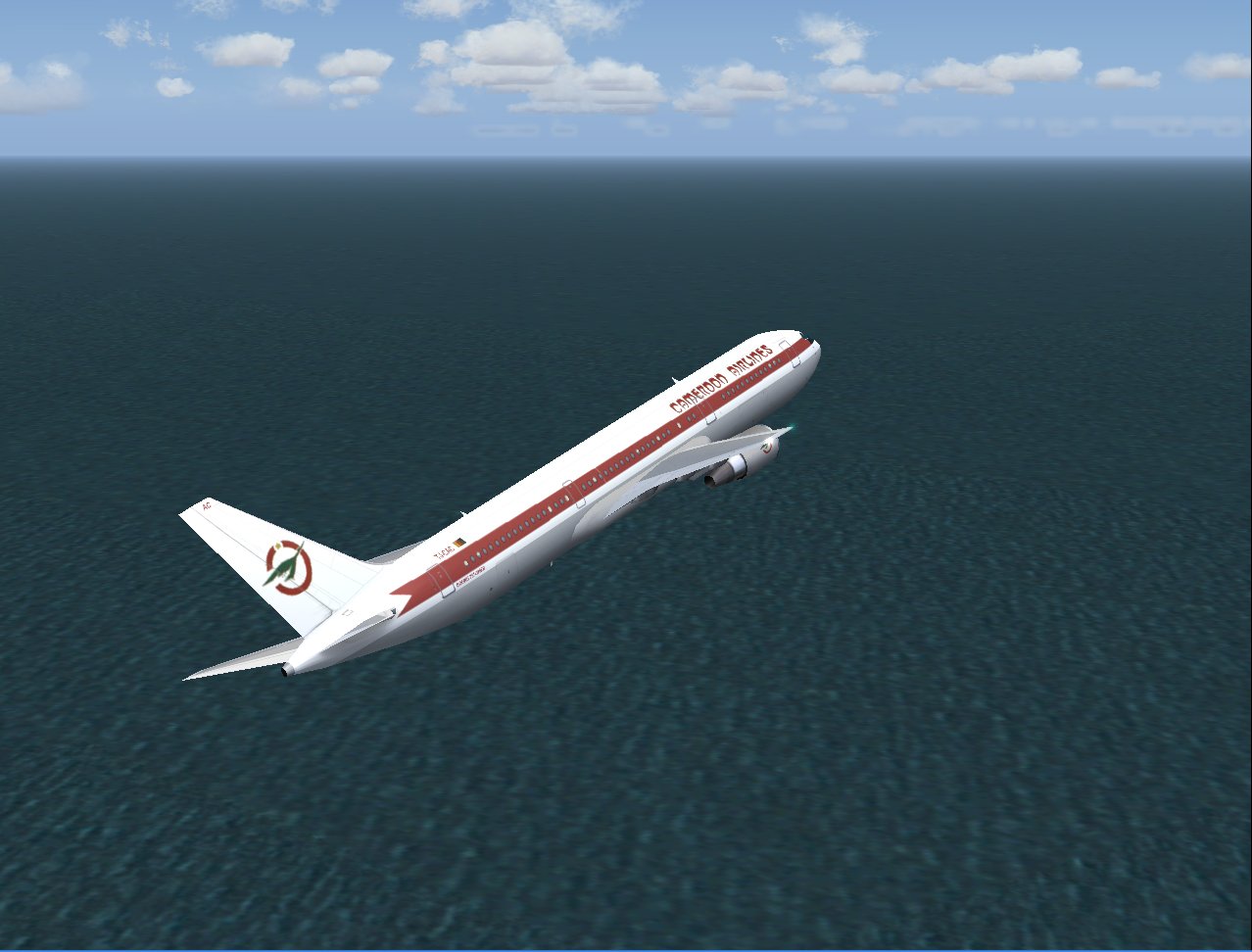 Boeing 767-300Pw In Cameroon Airlines Livery, Using Ai Aardvarks 767-300 Model, And Painte