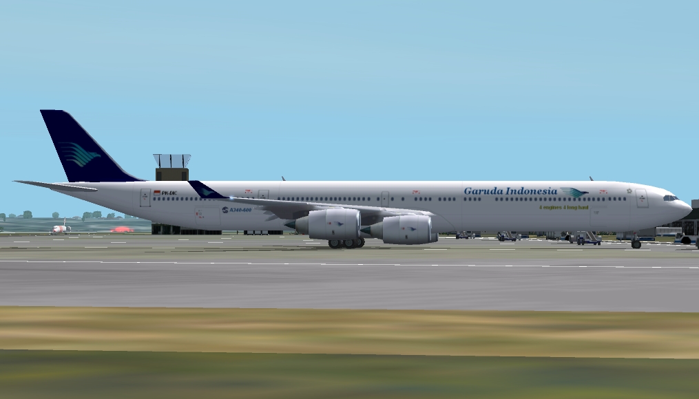 Fs2002 Airbus A340-600 Garuda Indonesia.repainting Of Fspainter Model