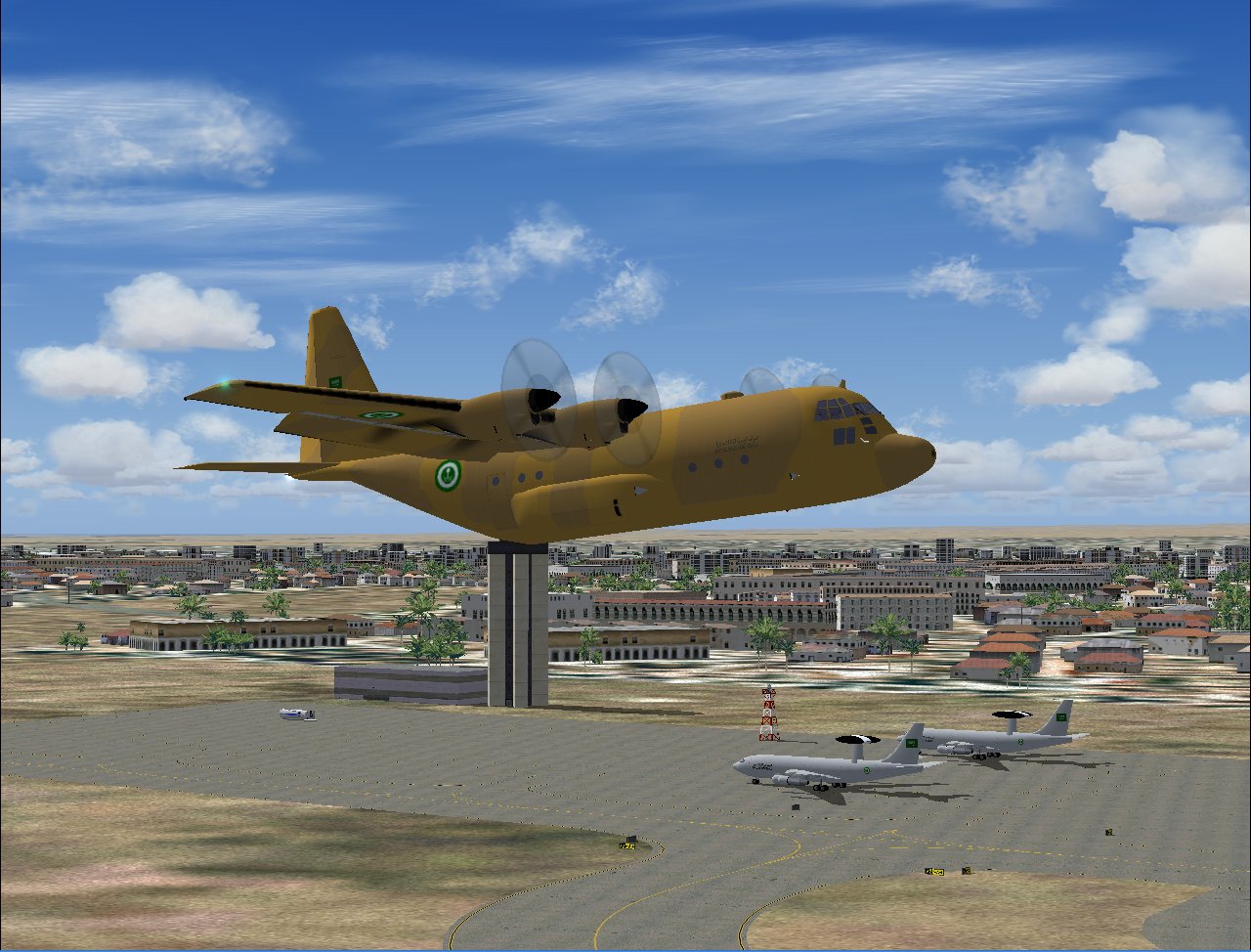 C-130H Hercules In Royal Saudi Air Force Livery, Using Mike Stones C-130 Model, And Painte
