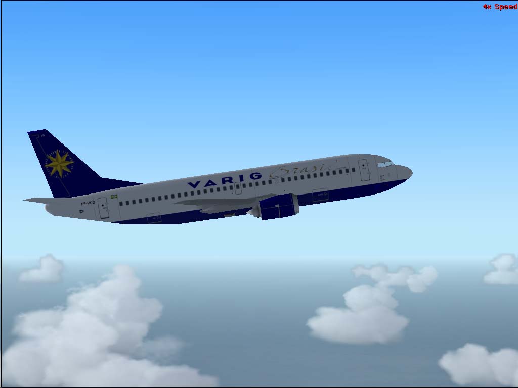 Varig B.737-341 Pp-Vod.add-On For Just Flight Traffic 2004 And Microsoft Flight Simulator