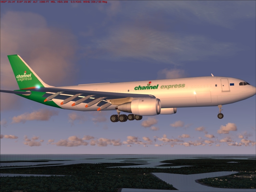 Fspainter Airbus A300 In Channel Express Livery, Textures Only, Requires The Original Airc