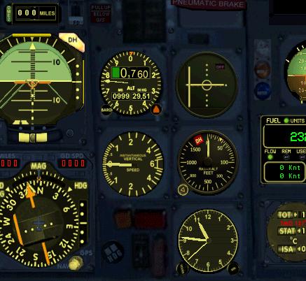 This Boeing 727 Panel Has Been Optimized For The Flightsim Fs2004/Fs9 Virtual Airline And