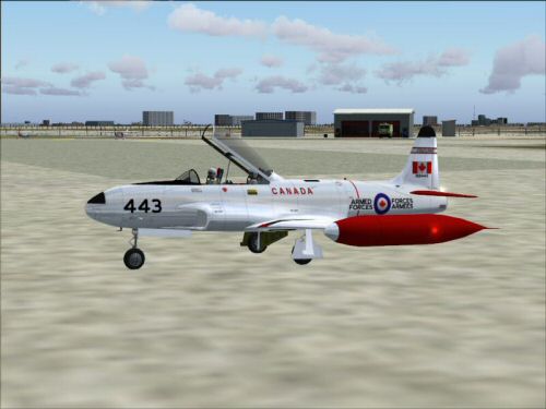 Fs2004 Canadian Forces T-33A Pack 1 Developed From Lockheeds F-80 Shooting Star Jet Fighte