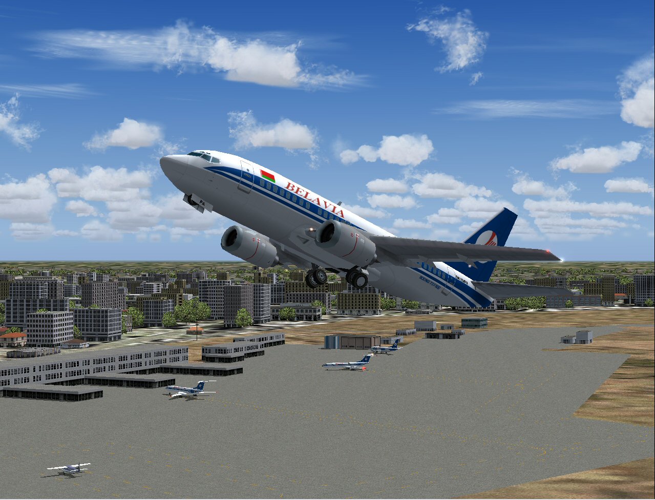 Boeing 737-500 Of Belavia; With 32-Bit Textures