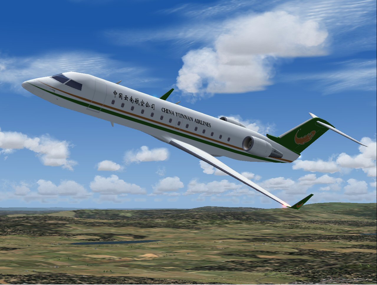 Bombardier Crj-100 (Substitute For -200) In China Yunnan Airlines Livery; With 32-Bit Text