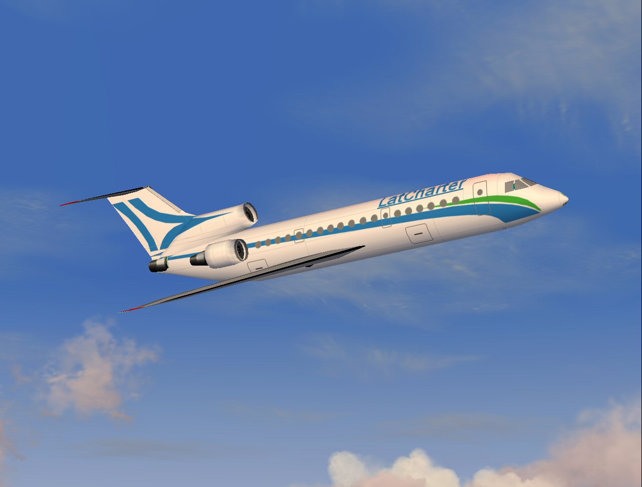Yakolev Yak-42 For Ai Traffic, In Lat Charter Livery