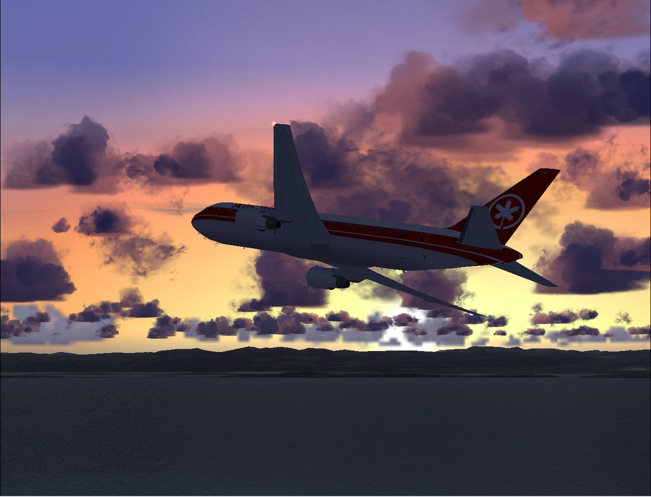 Boeing 767-233 (Pw) In Air Canadas Classic Livery, Registration C-Gdss; Utilizing Project
