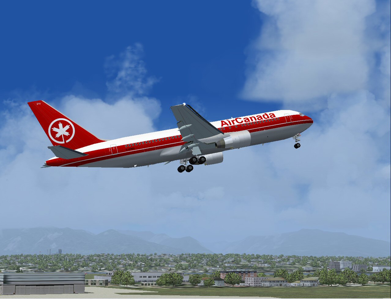 Boeing 767-233 (Pw) In Air Canadas Classic Livery, Registration C-Gdss; Utilizing Project