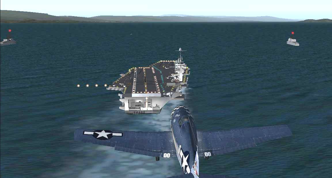 Two Fictitious Nimitz Class Aircraft Carriers Sailing
