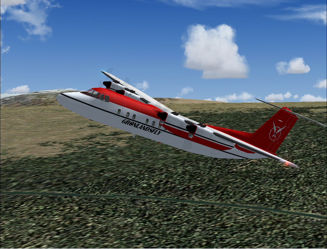 Dehavilland Dhc-7 Of Greenlandair, Old Livery