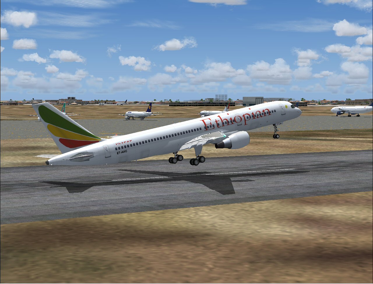 Boeing 757-260 (Pw) Of Ethiopian Airlines, Registration Et-Akc; Utilizing Project Openskys