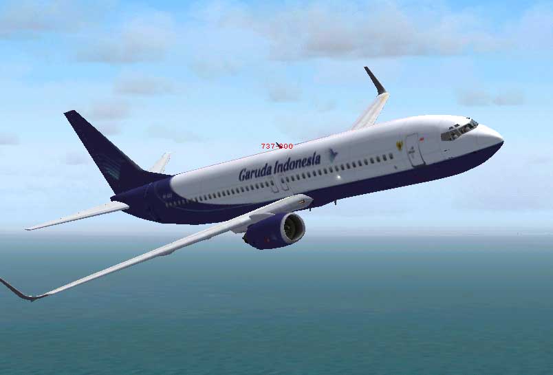 Fs2004 B737-800 Garuda Indonesia, Registration Pk-Gxx