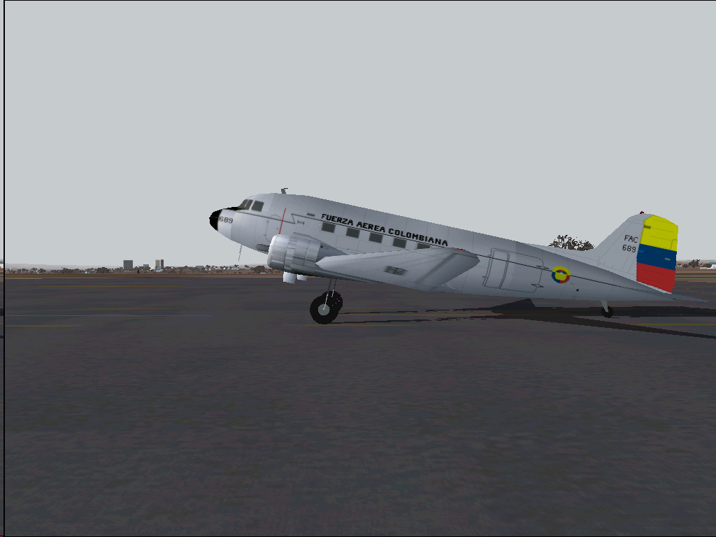 Fuerza Aerea Colombiana Douglas C-47A-85-Dl Fac-689 For Microsoft Flight Simulator 2004 An