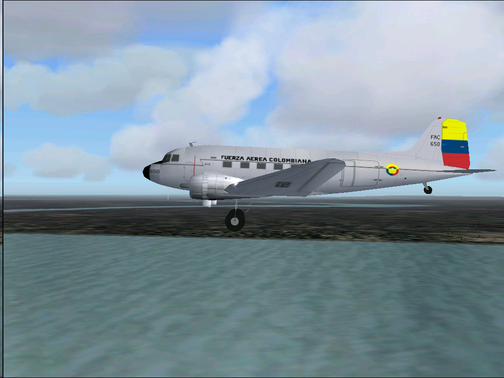 Fuerza Aerea Colombiana Douglas C-47A-30-Dk Fac-650 For Microsoft Flight Simulator 2004 An